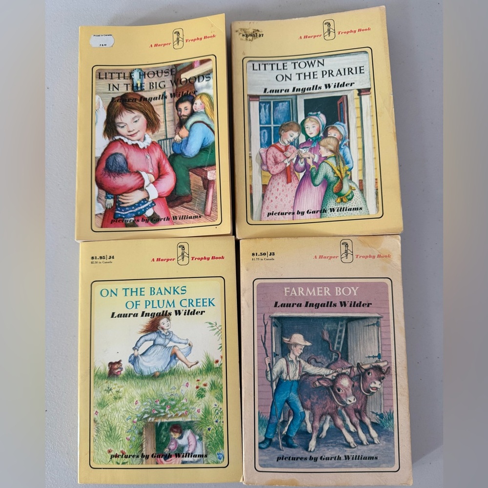 Vintage Lot of 4 Laura Ingels Wilder (Little House on the Prairie)